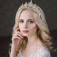 Tiaras And Crowns For Womencieher Gothic Baroque Gold Crowns For Women Girlsvintage Queen Tiara Luxury Rhinestone Wedding Crow