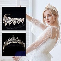 Tiaras And Crowns For Womencieher Gothic Baroque Gold Crowns For Women Girlsvintage Queen Tiara Luxury Rhinestone Wedding Crow