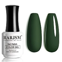 Rarjsm Hunter Green Gel Polish Emerald Green Nailpolish Soak Off Uv Led Forest Green Nail Gel Polish Nail Art Starter Manicure