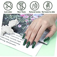 Rarjsm Hunter Green Gel Polish Emerald Green Nailpolish Soak Off Uv Led Forest Green Nail Gel Polish Nail Art Starter Manicure