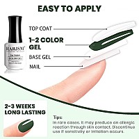 Rarjsm Hunter Green Gel Polish Emerald Green Nailpolish Soak Off Uv Led Forest Green Nail Gel Polish Nail Art Starter Manicure