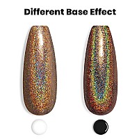 Rarjsm Holographic Nail Polish Caramel Brown Gel Polish Mermaid Unicorn Effect Soak Off Nail Gel Curing Required Nail Art Home G