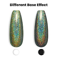 Rarjsm Holographic Nail Polish Army Green Gel Nail Polish 75Ml Gorgeous Glossy Hologram Nail Gel Curing Required Gel Polish Nai