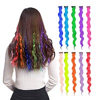 Colored Clip In Hair Extensions 22 10Pcs Straight 2210Pcs Curly 10 Colors