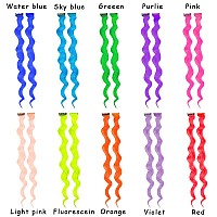 Colored Clip In Hair Extensions 22 10Pcs Straight 2210Pcs Curly 10 Colors