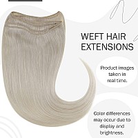 Hetto Blonde Weft Hair Extensions Sew In Human Hair Extensions 14 Inch 60 Platinum Blonde Brazilian Human Hair Weft Sew In Doub