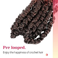 The Bohobabe Crochet Passion Twist Hair Pretwisted 10 Inch Short Prelooped Passion Twist Crochet Braiding Hair 8 Packs T350