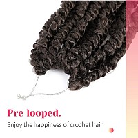 The Bohobabe Crochet Passion Twist Hair Pretwisted 10 Inch Short Prelooped Passion Twist Crochet Braiding Hair 8 Packs 4