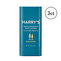 Harry's Extra-Strength Antiperspirant - Odor & Enhanced Sweat Control Antiperspirant for Men - Redwood, 1 Count (Pack of 3)