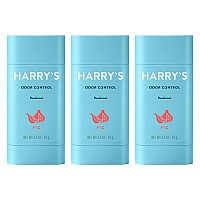 Harrys Mens Deodorant Odor Control Deodorant Aluminumfree Fig 25 Oz 3 Count Pack Of 1