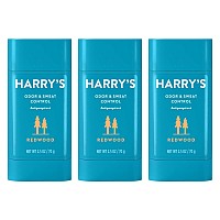 Harrys Deodorant Antiperspirant Odor Sweat Control Antiperspirant For Men Redwood 25 Oz Pack Of 3Blue