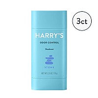 Harry's Men's Odor Control Deodorant, Aluminum-Free, Stone, 2.5 Oz, 3 Count (pack of 1)