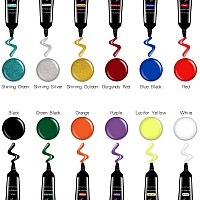 Seisso Stamp Nail Polish Gels, 12 Colors Stamping Gels Black White Glitter Green/Silver/Golden For Nail Stamp Plate Stamper