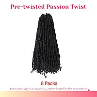 The Bohobabe Pretwisted Passion Twist Crochet Hair 20 Inch Long Prelooped Crochet Passion Twist Braiding Hair 8 Packs Soft Boh