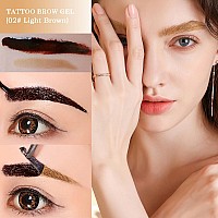 Lsxia 2 Pcs Peel Off Tattoo Eyebrow Gel Natural Elegant Eyebrow Gel Longlasting Waterproof Eyebrow Tattoo Peel Off Eyebrow Pe