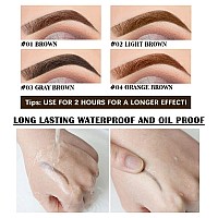 Lsxia 2 Pcs Peel Off Tattoo Eyebrow Gel Natural Elegant Eyebrow Gel Longlasting Waterproof Eyebrow Tattoo Peel Off Eyebrow Pe