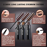 Lsxia 2 Pcs Peel Off Tattoo Eyebrow Gel Natural Elegant Eyebrow Gel Longlasting Waterproof Eyebrow Tattoo Peel Off Eyebrow Pe