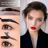 Lsxia 2 Pcs Peel Off Tattoo Eyebrow Gel Natural Elegant Eyebrow Gel Longlasting Waterproof Eyebrow Tattoo Peel Off Eyebrow Pe