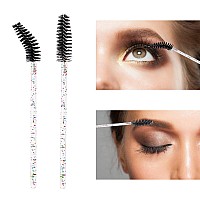 Btyms 100 Pieces Eyelash Mascara Brushes Disposable Lash Wands Makeup Applicators Eyebrow Spoolies Brush For Eyelash Extensions