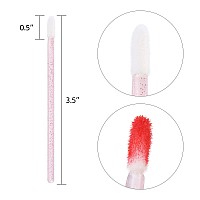 200 Pieces Lip Brush Lint Free Applicators Crystal Lipstick Disposable Applicators Lip Wands Lip Gloss Brushes Pink