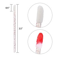 200 Pieces Lip Brush Lint Free Applicators Crystal Lipstick Disposable Applicators Lip Wands Lip Gloss Brushes Pink