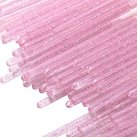 200 Pieces Lip Brush Lint Free Applicators Crystal Lipstick Disposable Applicators Lip Wands Lip Gloss Brushes Pink