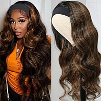 Beauty Forever Fb30 Color Body Wave Headband Wig Human Hair Wigs Balayage Ombre Highlight With Dark Roots Wear And Go None Lac