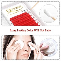 Easy Fan Volume Lashes 07 D Curl Red Volume Lash Extensions 916Mm Mixed Lash Tray Color Lashes Extension Self Fanning 2D10D V