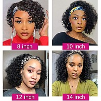 Legendhair Glueless Curly Headband Wig Human Hair Headband Wigs For Black Women Curly Wave None Lace Front Wigs With Headband At