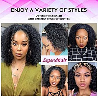 Legendhair Glueless Curly Headband Wig Human Hair Headband Wigs For Black Women Curly Wave None Lace Front Wigs With Headband At