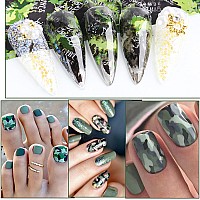 Flowers Nail Art Stickers Transfer Foils Decals Nail Art Film Camouflage Colors Nail Foils Design Holographic Nail Art For Women