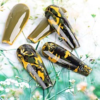 Flowers Nail Art Stickers Transfer Foils Decals Nail Art Film Camouflage Colors Nail Foils Design Holographic Nail Art For Women