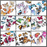 Butterfly Nail Art Stickers Transfer Foils Butterflies Nail Foil Laser Glitter Butterfly Nail Art Design Holographic Nail Film D