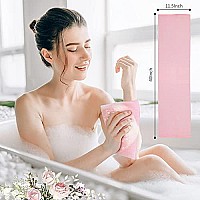 Yiclick Exfoliating Washcloth Towel [3 Pack], Japanese Nylon Exfoliating Bath Wash Cloth for Body Exfoliation, Korean Back Scrubber Washer for Shower, Body Scrub Rag Brush Loofah Exfoliator