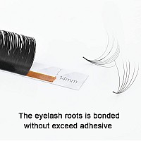 NAGARAKU Easy Fan Eyelash Extensions Volume Lash 0.07 D curl 14mm Rapid Blooming Faux Mink Cluster For Beginners Soft Professional Lash Supplies