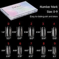 500Pcs Square Nail Tips Full Cover Clear Fake Nail Tips For Acrylic Nails Size 09