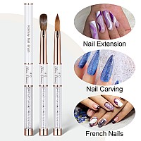 Shine Chance Acrylic Nail Brush Size 10 100 Real Kolinsky Art Nail Brush For Acrylic Powder Application Handmade Women Manicu