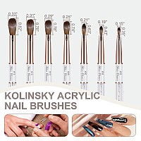 Shine Chance Acrylic Nail Brush Size 10 100 Real Kolinsky Art Nail Brush For Acrylic Powder Application Handmade Women Manicu