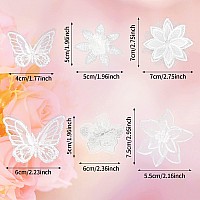 Hair Accessories Set 19 Pieces Butterfly Hair Clips Embroidered Flower Pins Lace Bows For Weddings Cosplay Women Girls Te