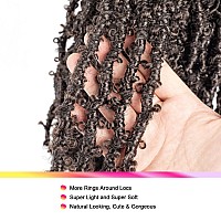 Guohui Super Light Butterfly Locs Crochet Hair 12 Inch 6 Packs Prelooped Soft Distressed Faux Locs Braids For Women Kids 12 In