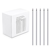 100PCS 20G Body Ear Navel Nose Lip Nipple Piercing Needles,Stainless Steel Disposable Body Piercing Hollow Needles Tool