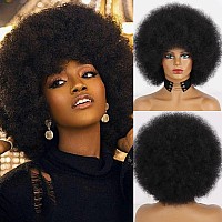 Xinran 70S Blonde Afro Wigs For Black Women Beige Blonde Curly Afro Wigs Natural Looking Large Bouncy Afro Wigs For Women