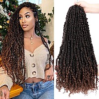 Karida Passion Twist Hair 24 Inch 7 Packs Passion Twist Crochet Hair Pre Looped Pre Twisted Passion Twist Curly Crochet Hair F