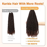 Karida Passion Twist Hair 24 Inch 7 Packs Passion Twist Crochet Hair Pre Looped Pre Twisted Passion Twist Curly Crochet Hair F