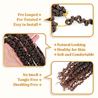 Karida Passion Twist Hair 24 Inch 7 Packs Passion Twist Crochet Hair Pre Looped Pre Twisted Passion Twist Curly Crochet Hair F