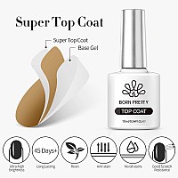 Born Pretty 3Pcs Base Top Coat Set No Wipe Gel Matte Top Coat High Glossy Top Coat Base Gel For Long Lasting Nails Shine F