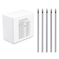 Jiesibao 100Pcs 16G Body Piercing Needles Ear Nose Piercing Needles Body Piercing Tattoo Tools