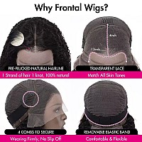 Curly Lace Front Wig Human Hair 180 Density Curly Glueless Wigs Human Hair Pre Plucked With Baby Hair 13X4 Kinky Curly Human Ha