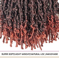 Toyotress Butterfly Locs Crochet Hair 12 Inch 8 Pcs T350 Ombre Orange Faux Locs Pretwisted Distressed Crochet Braids Preloop