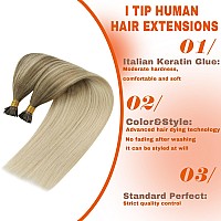 Sunny I Tip Hair Extensions Human Hair Balayage I Tip Hair Extensions 24Inch Itips Hair Extensions Real Human Hair Light Blonde